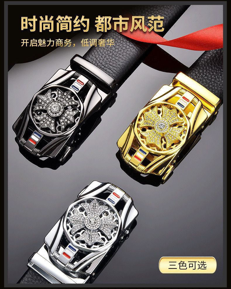 men's belt automatic buckle trembles fast hand explosion casual Joker simple fashion wholesale generation hair