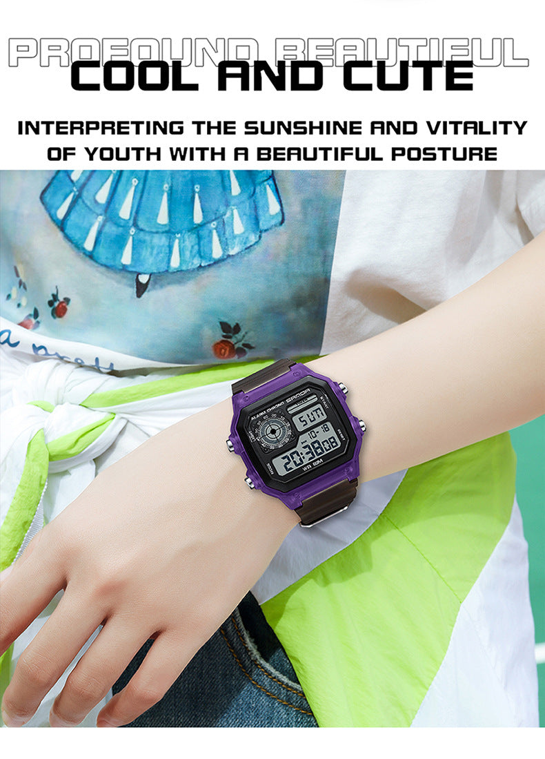 🔥🔥🔥🔥 Luminous Waterproof Alarm Watch Simple Transparent Sports Watch