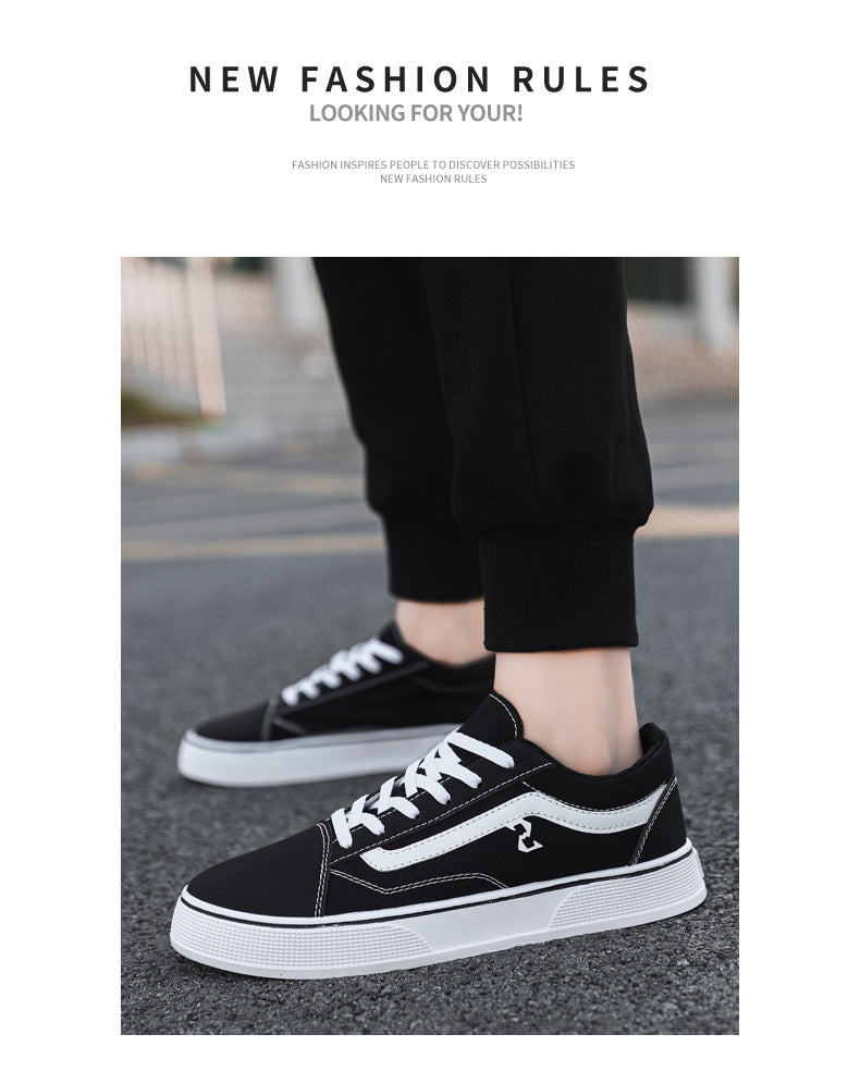 Spring and Autumn Shoes Men's Classic Low-Top Canvas Shoes Student Sneakers Men's Shoes Casual Shoes Korean Style Trendy Men's Shoes