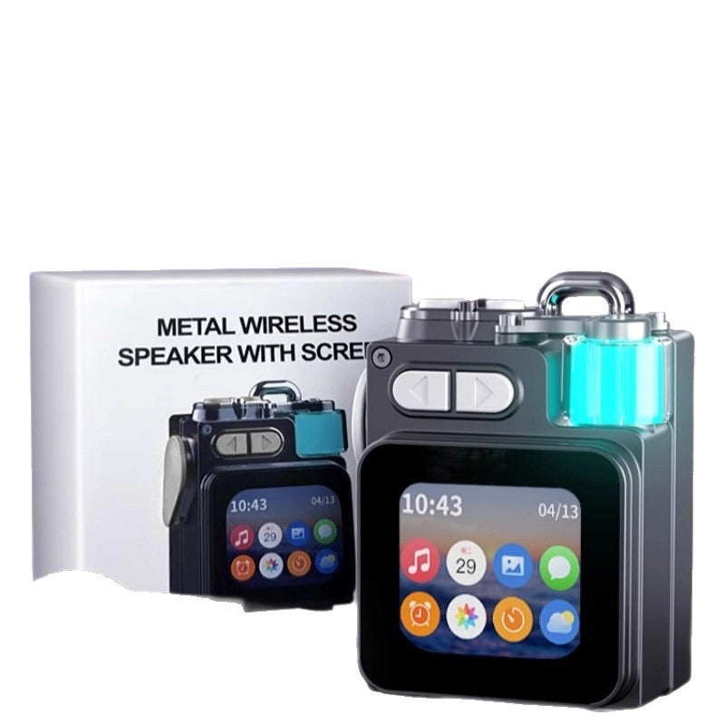 New metal bluetooth speaker atmosphere light portable speaker high power wireless mini stereo high sound quality