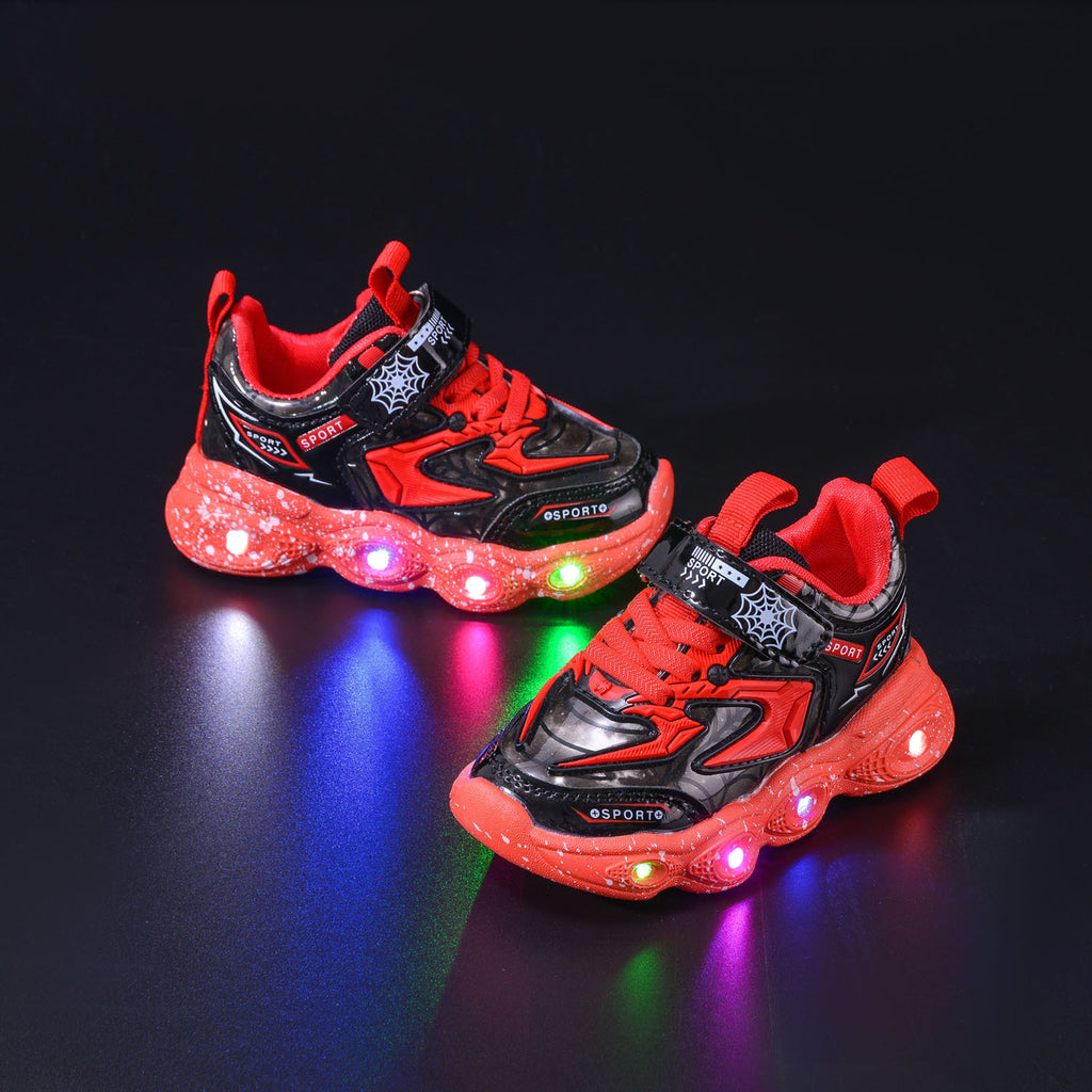 spring and autumn new children's sneaker LED luminous children's shoes 1-6 years old boys casual shoes children's shoes with lights