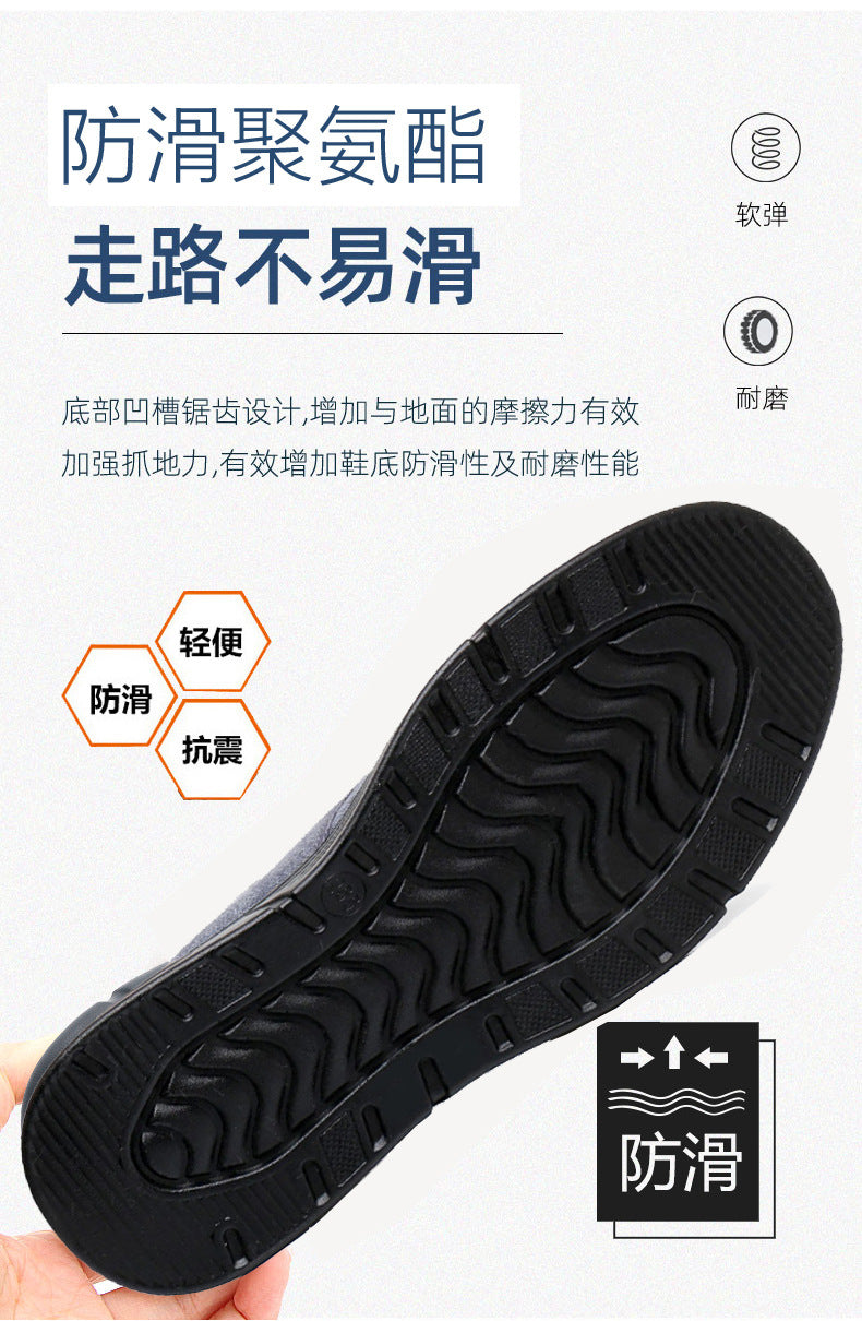 Spring Shoes for the Elderly, Men's Old Beijing Cloth Shoes, Men's Middle-Aged and Elderly Middle-Aged Men's Dad Shoes, Soft Soles and Durable