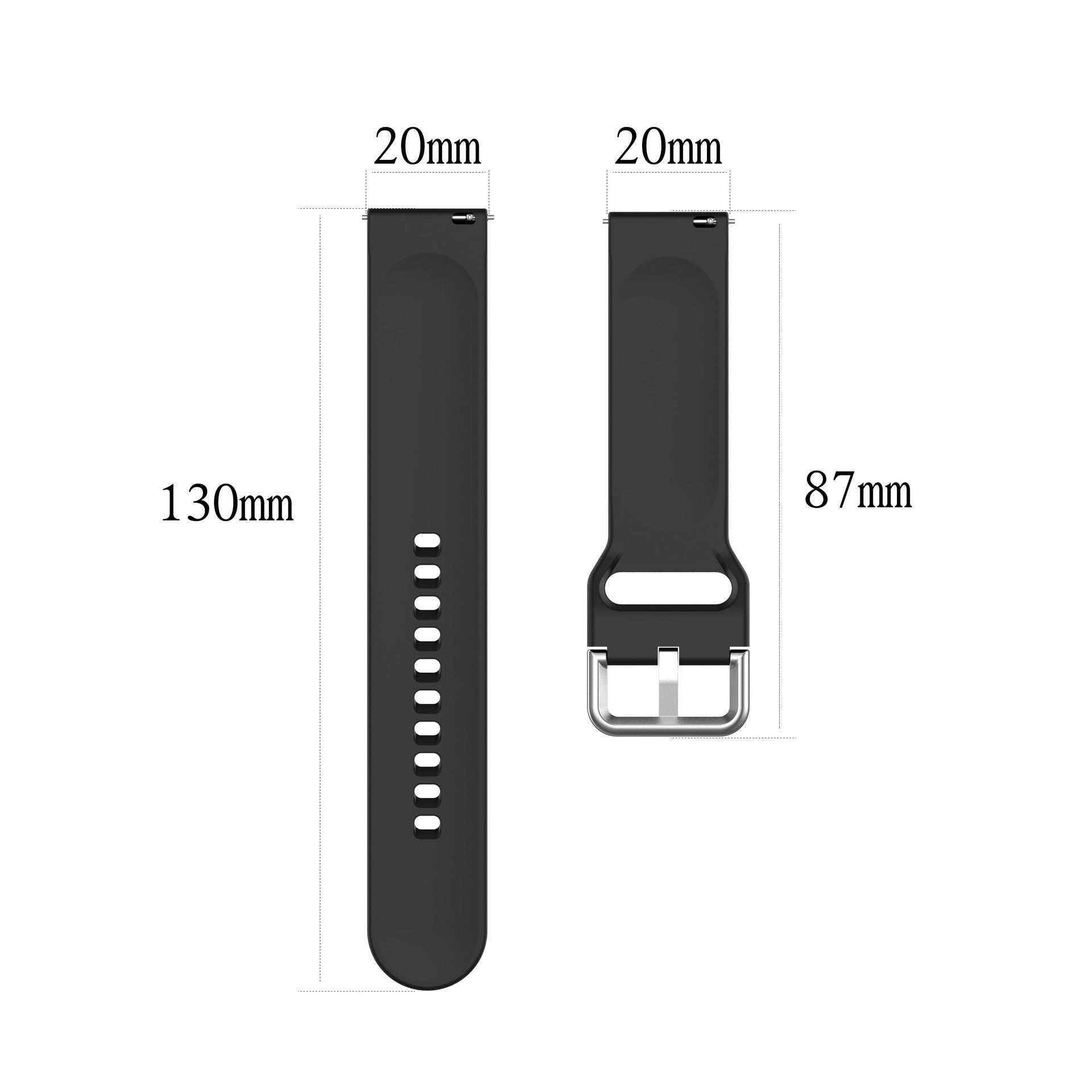 Suitable for Xplora X6 Play Children's Watch Silicone Strap Sports Wristband 20mm Silver Buckle