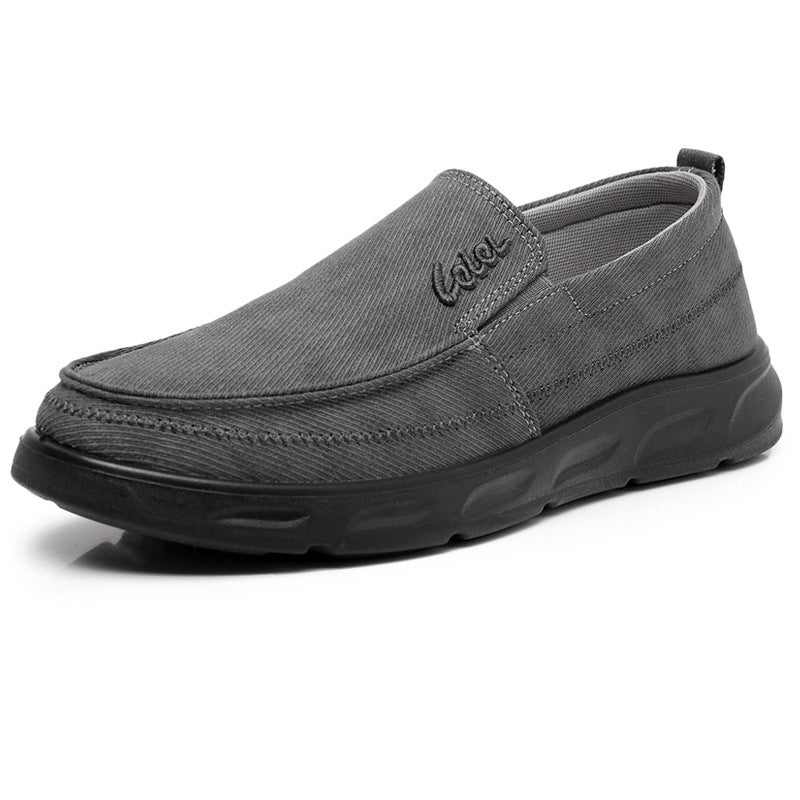 Old Beijing Cloth Shoes for Men, Soft-Soled, Comfortable Dad Shoes, Middle-Aged and Elderly Non-Slip Breathable Casual Walking Shoes for Men