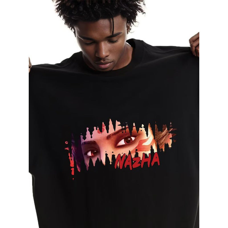 2025 Trendy Brand Short-Sleeved T-Shirt Men's Summer New Loose Round Neck Clothes Sports Half-Sleeved Men's Trendyy Tops Men's t