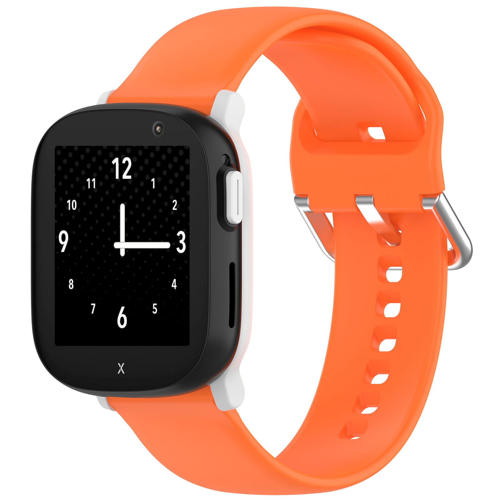 Suitable for Xplora X6 Play Children's Watch Silicone Strap Sports Wristband 20mm Silver Buckle