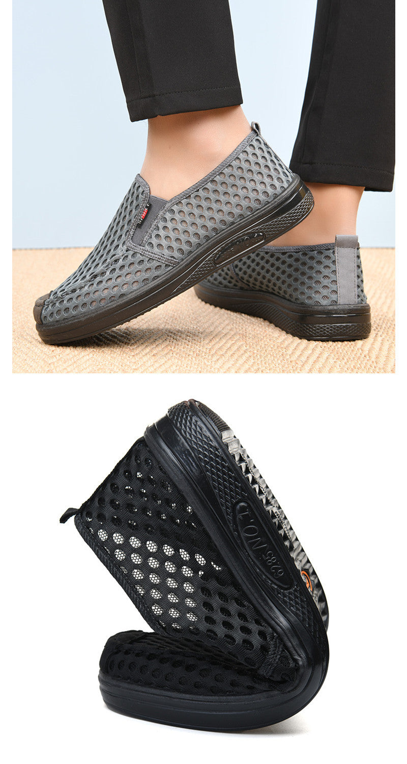 Mesh Shoes for Men, Summer, New Sandals for Men, Dad Shoes, Middle-Aged and Elderly Men's Mesh Shoes, Non-Slip, Anti-Odor, Soft Sole, Wear-Resistant Outer Wear