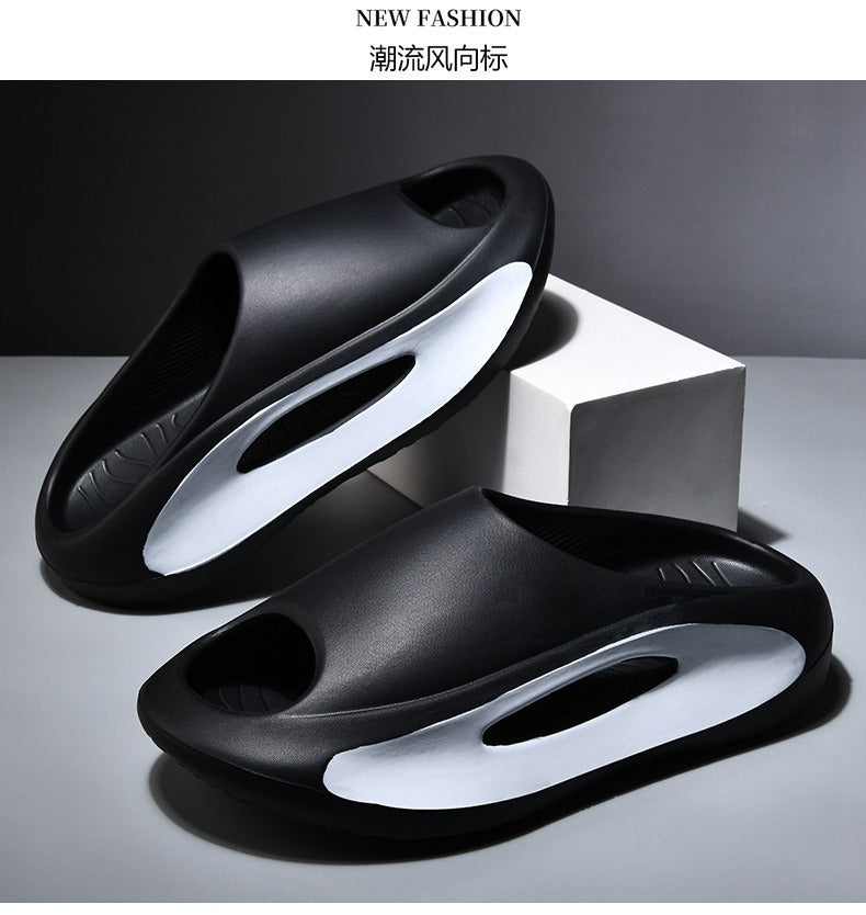 New Eva Slippers for Men, Thick-Soled, Non-Slip, Wear-Resistant Sandals  Comfortable Beach Shoes for Outdoor Wear