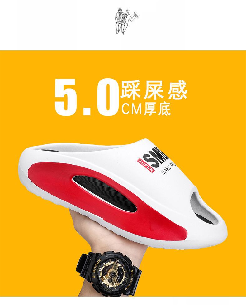New Eva Slippers for Men, Thick-Soled, Non-Slip, Wear-Resistant Sandals  Comfortable Beach Shoes for Outdoor Wear