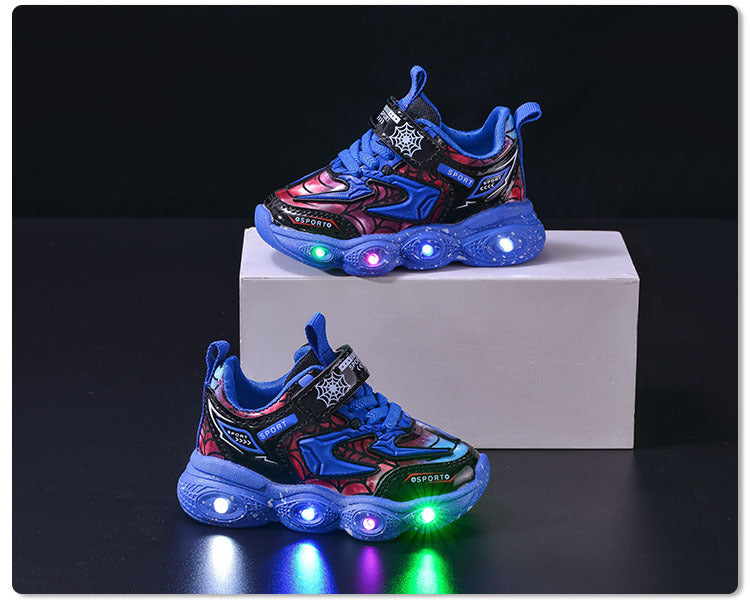 spring and autumn new children's sneaker LED luminous children's shoes 1-6 years old boys casual shoes children's shoes with lights