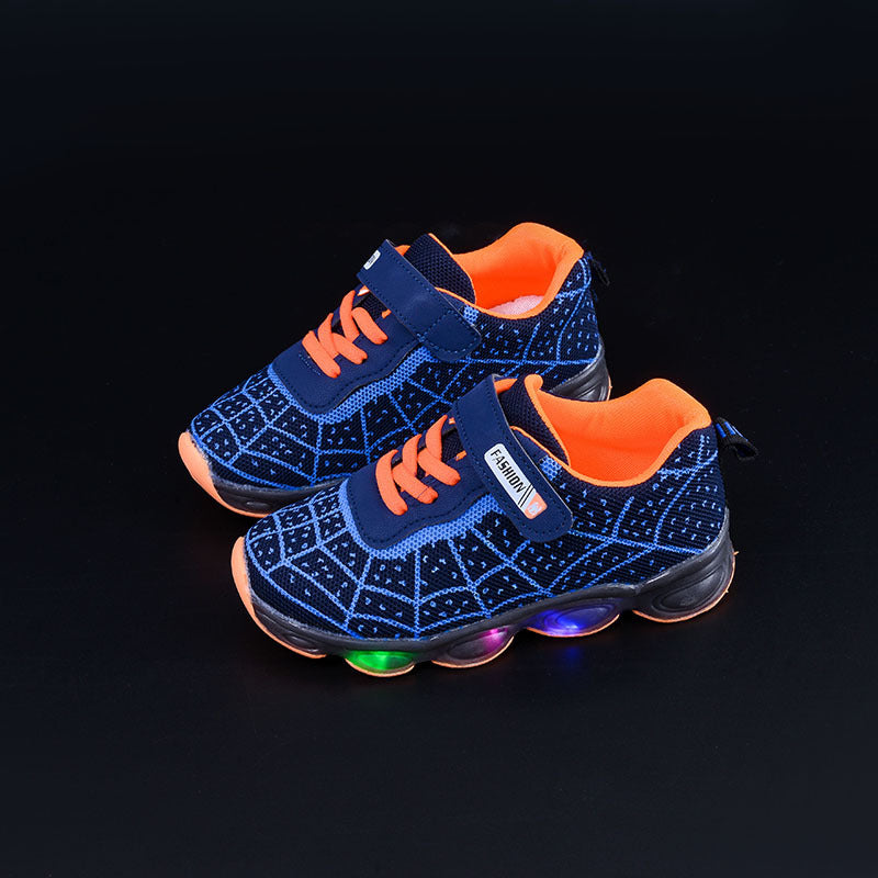 Spring and Autumn KidsShoes, Luminous Light Shoes,Baby Flash Shoes, Led Light-Up Sports Shoes, Mesh