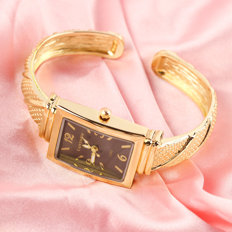 Women's Watch All-match golden bracelet personality fashion bracelet quartz watch for women