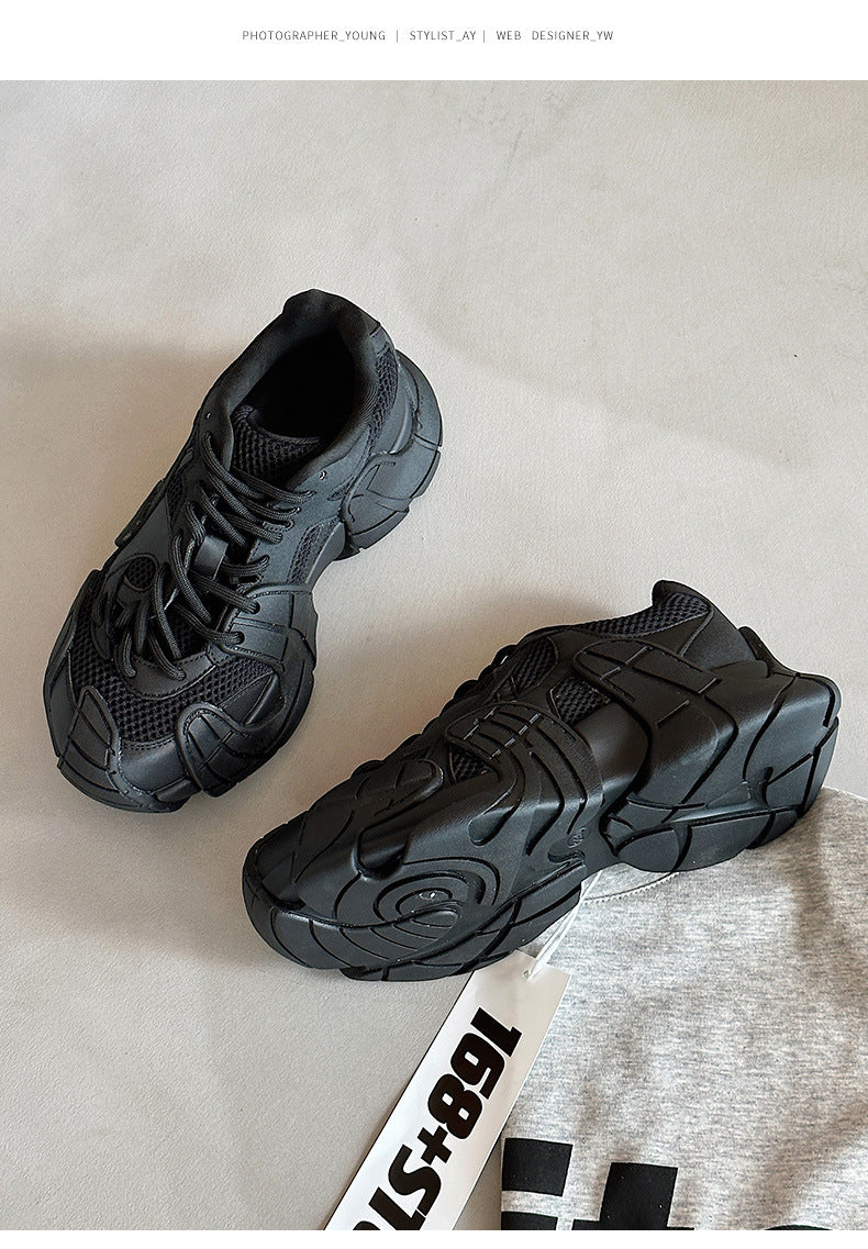 Thick-Soled Platform Running Breathable Casual Sports Versatile Shoes Women's & men's New Autumn Running Shoes