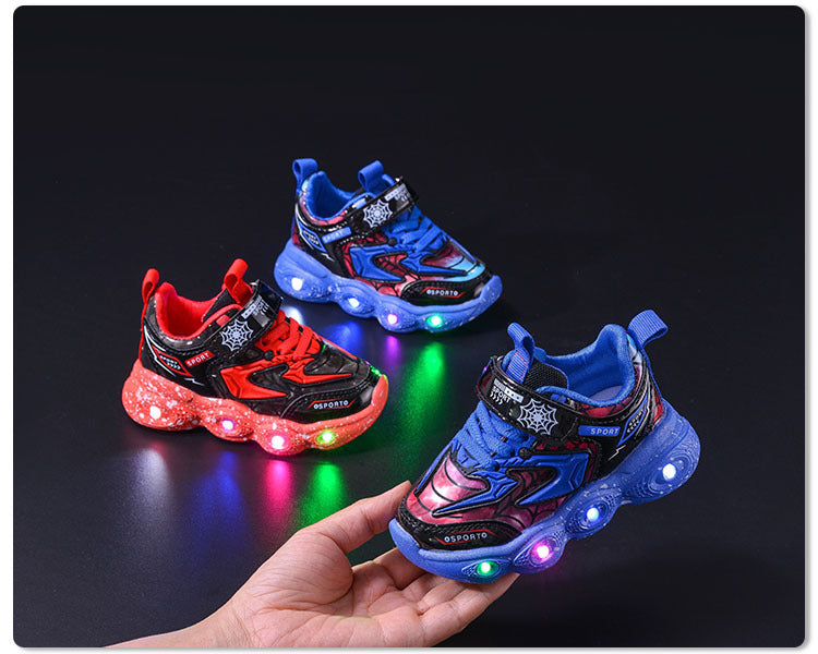 spring and autumn new children's sneaker LED luminous children's shoes 1-6 years old boys casual shoes children's shoes with lights