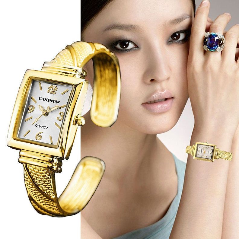 Women's Watch All-match golden bracelet personality fashion bracelet quartz watch for women