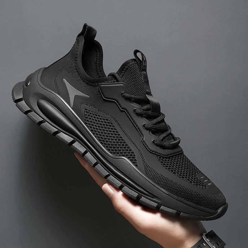 Men's Shoes 2025 New Sports Shoes Korean Style Trbottomy Easiest for Match Breathable Running Casual Shoes Plaid Thick-Soled Dad Shoes