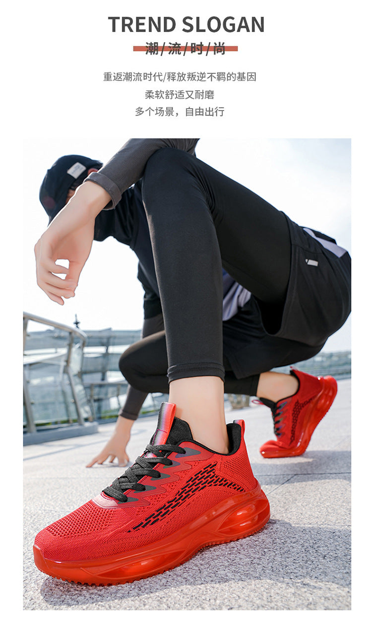 Men's Sports Shoes 2025 New Model Full-Length Air-Cushioned Running Shoes Men's Non-Slip Shock-Absorbing Casual Fashion Trendy Dad Shoes Men