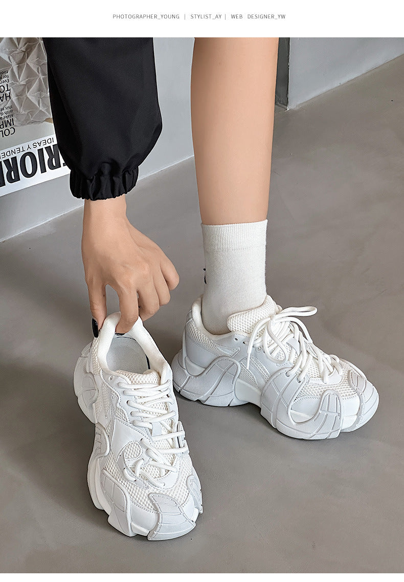 Thick-Soled Platform Running Breathable Casual Sports Versatile Shoes Women's & men's New Autumn Running Shoes