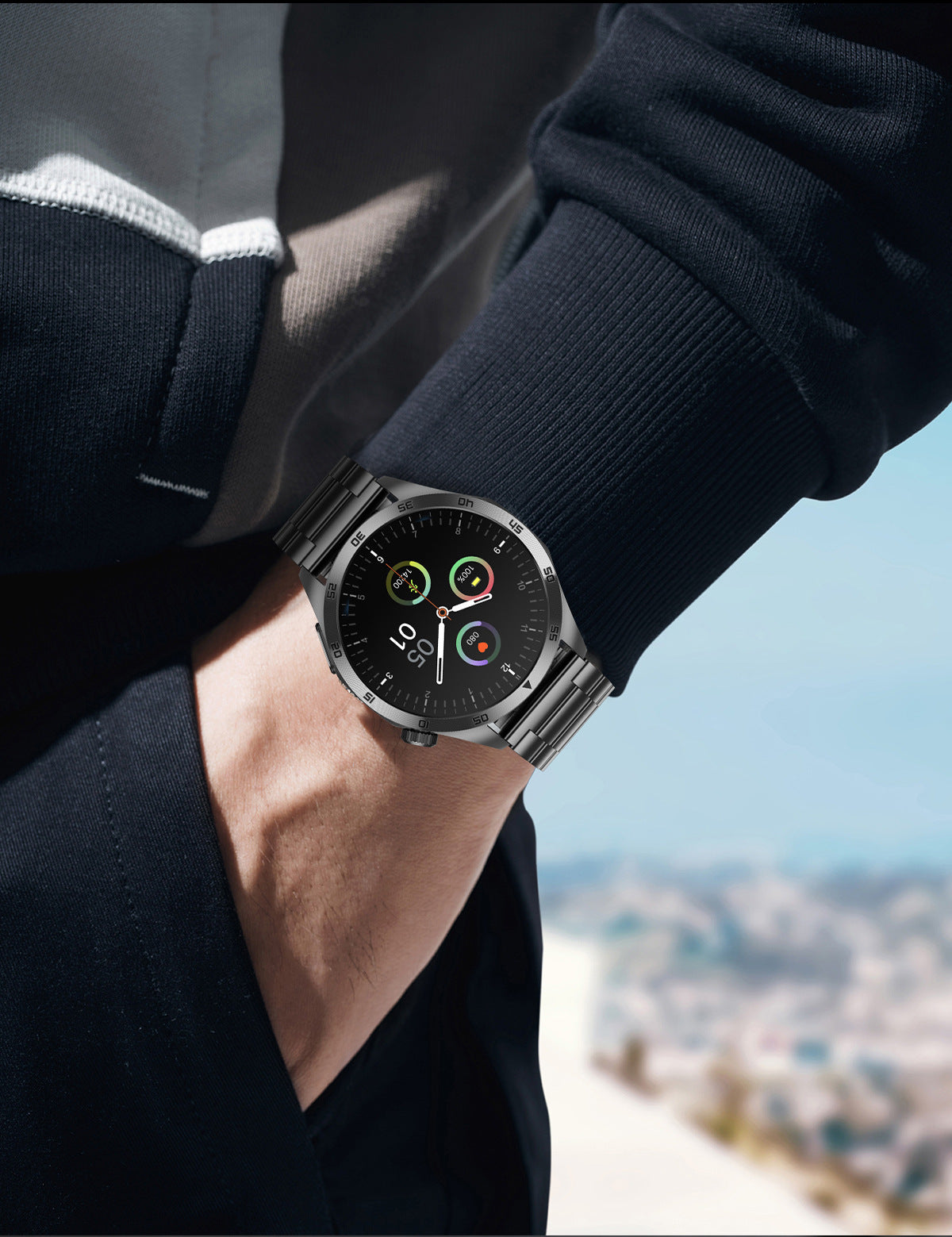 Cross-Border New Smart Watch Et485 Bluetooth Call Ecg Blood Pressure Blood Oxygen Heart Rate Blood Pressure Body Temperature