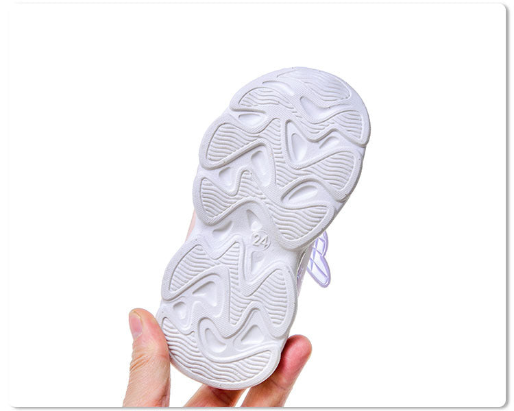 girls sneaker  spring new fashion butterfly princess shoes children running shoes in stock