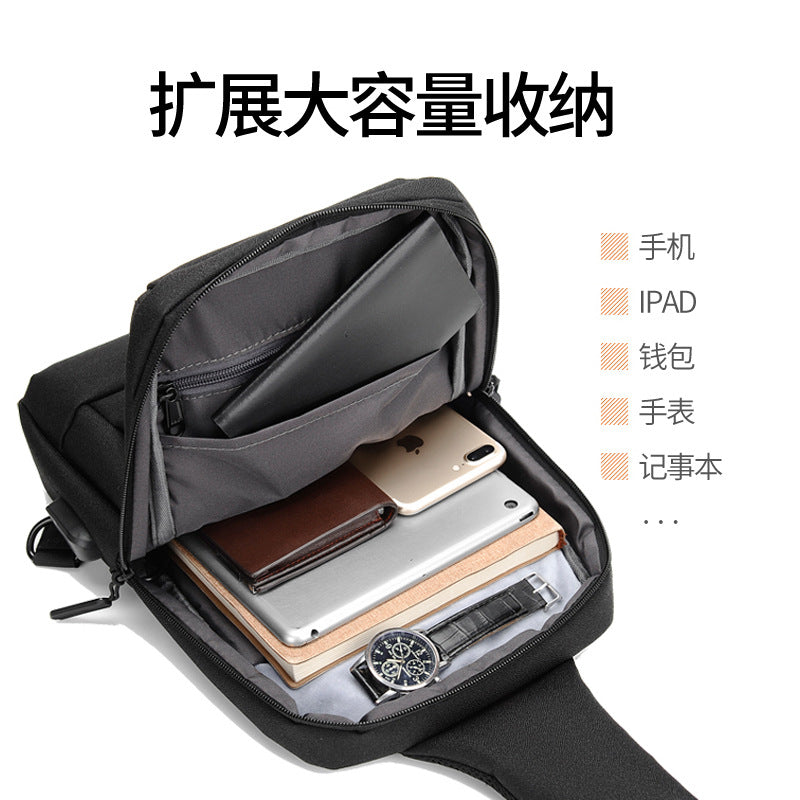Waterproof Shoulder Bag, Crossbody Bag, Large Capacity Oxford Cloth Men's Bag Gift
