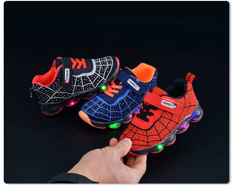 Spring and Autumn KidsShoes, Luminous Light Shoes,Baby Flash Shoes, Led Light-Up Sports Shoes, Mesh
