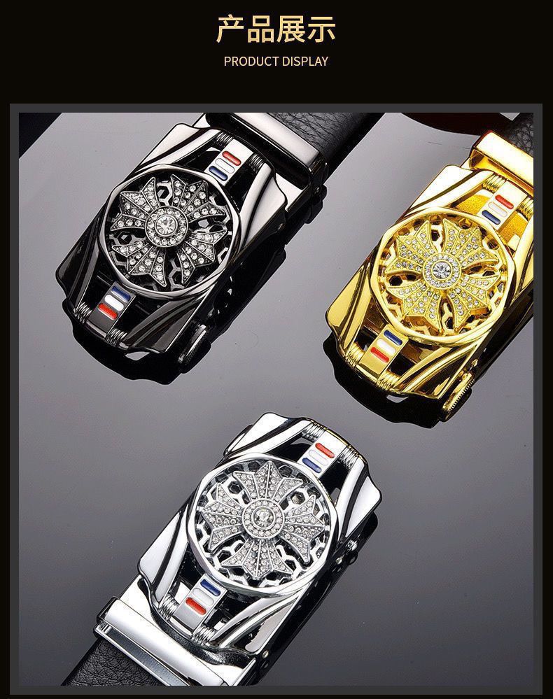 men's belt automatic buckle trembles fast hand explosion casual Joker simple fashion wholesale generation hair