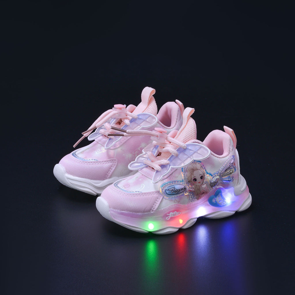 girls sneaker  spring new fashion butterfly princess shoes children running shoes in stock