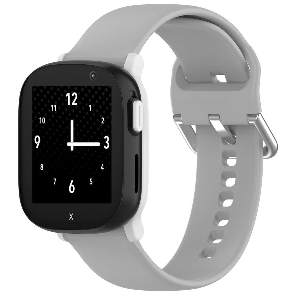 Suitable for Xplora X6 Play Children's Watch Silicone Strap Sports Wristband 20mm Silver Buckle