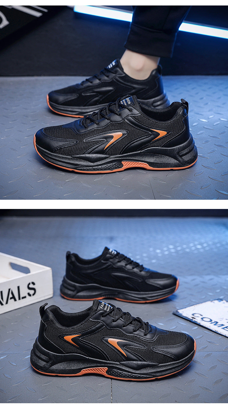 Men's Dad Shoes 2023 Spring Breathable Running Sneakers Thick-Soled Student Men's Shoes Trendy Versatile Mesh Casual Shoes
