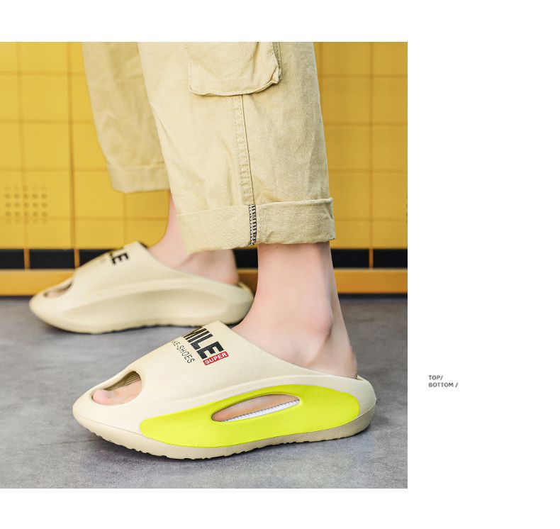 New Eva Slippers for Men, Thick-Soled, Non-Slip, Wear-Resistant Sandals  Comfortable Beach Shoes for Outdoor Wear