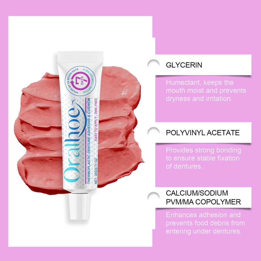 Thermoplastic Denture Adhesive Cushion Reduce Gum Pain Friction False Teeth Bonding Prosthesis Lasting Fixing Oral Care Products