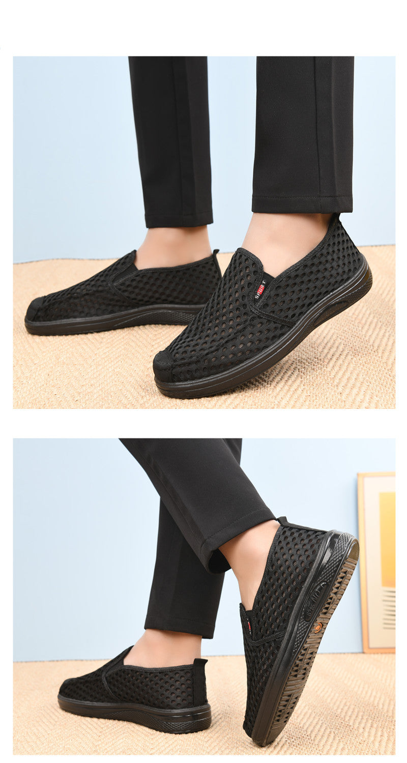 Mesh Shoes for Men, Summer, New Sandals for Men, Dad Shoes, Middle-Aged and Elderly Men's Mesh Shoes, Non-Slip, Anti-Odor, Soft Sole, Wear-Resistant Outer Wear