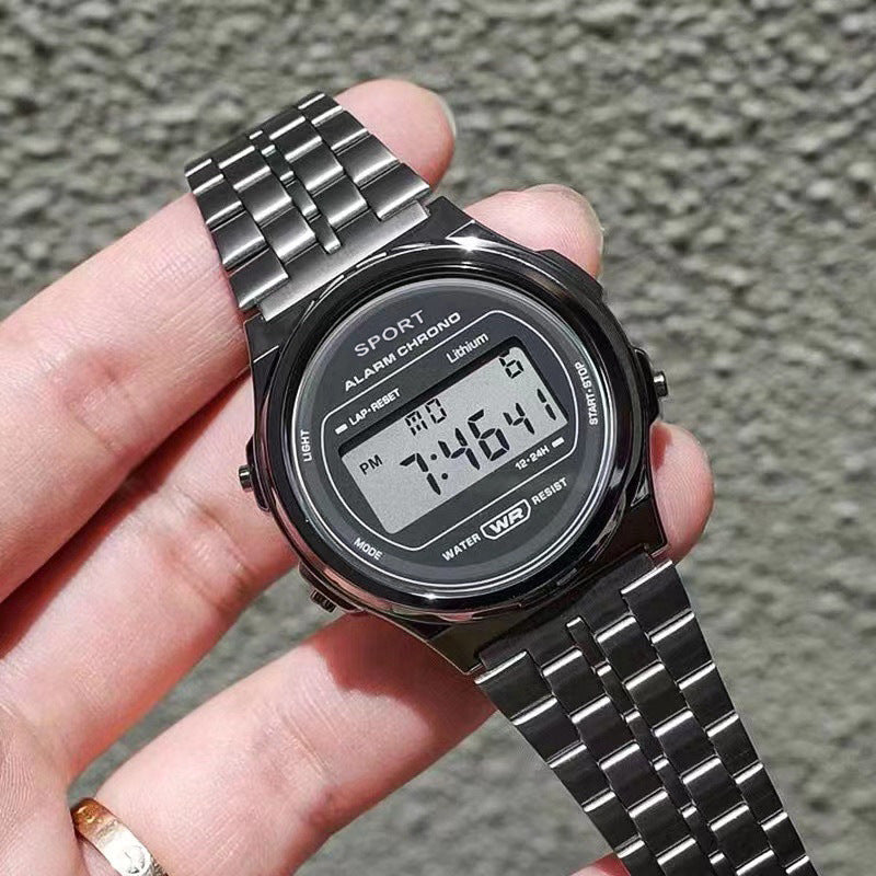 ultra-thin watch WR F92W steel band A159 new round fashion watch multi-function electronic watch.🔥🔥🔥