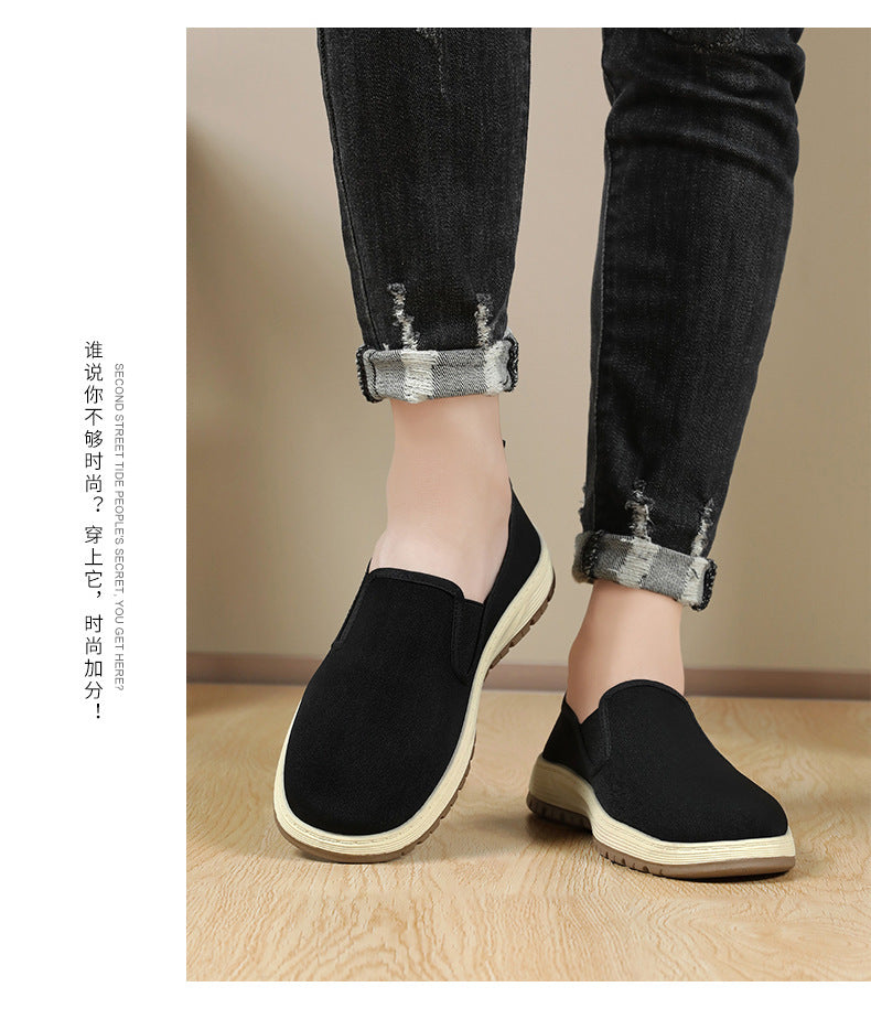 Men's Shoes New Casual Shoes Slip-On Lightweight Shoes Men's Shallow Mouth Comfortable Sneakers Striped Soft Sole Shoes Dropshipping