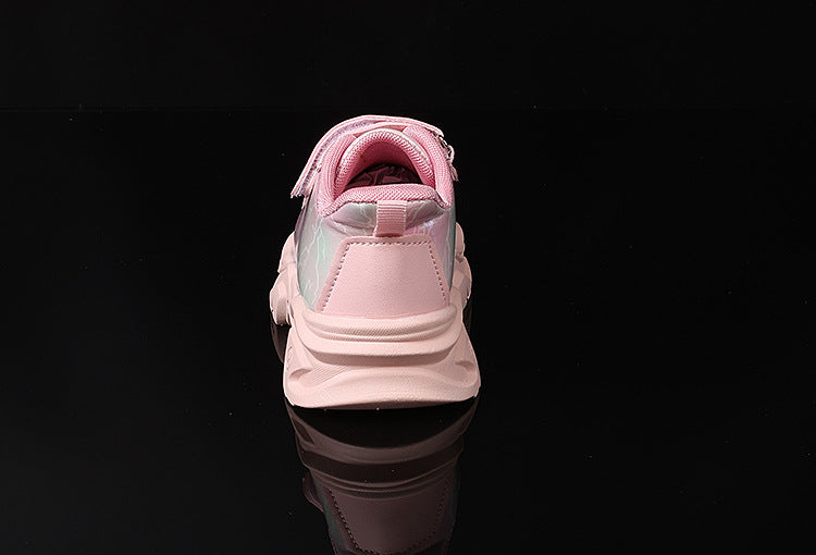 Spring and Autumn New Girls' Sports Shoes Light-Up Cartoon Shoes