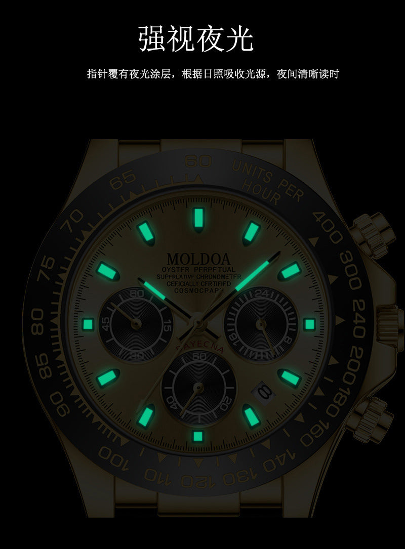 🔥🔥🔥🔥Daytona Men's Watch, Fully Automatic Watch, Luminous, Waterproof, Multi-Function Chronograph Watch, Men's Quartz Watch