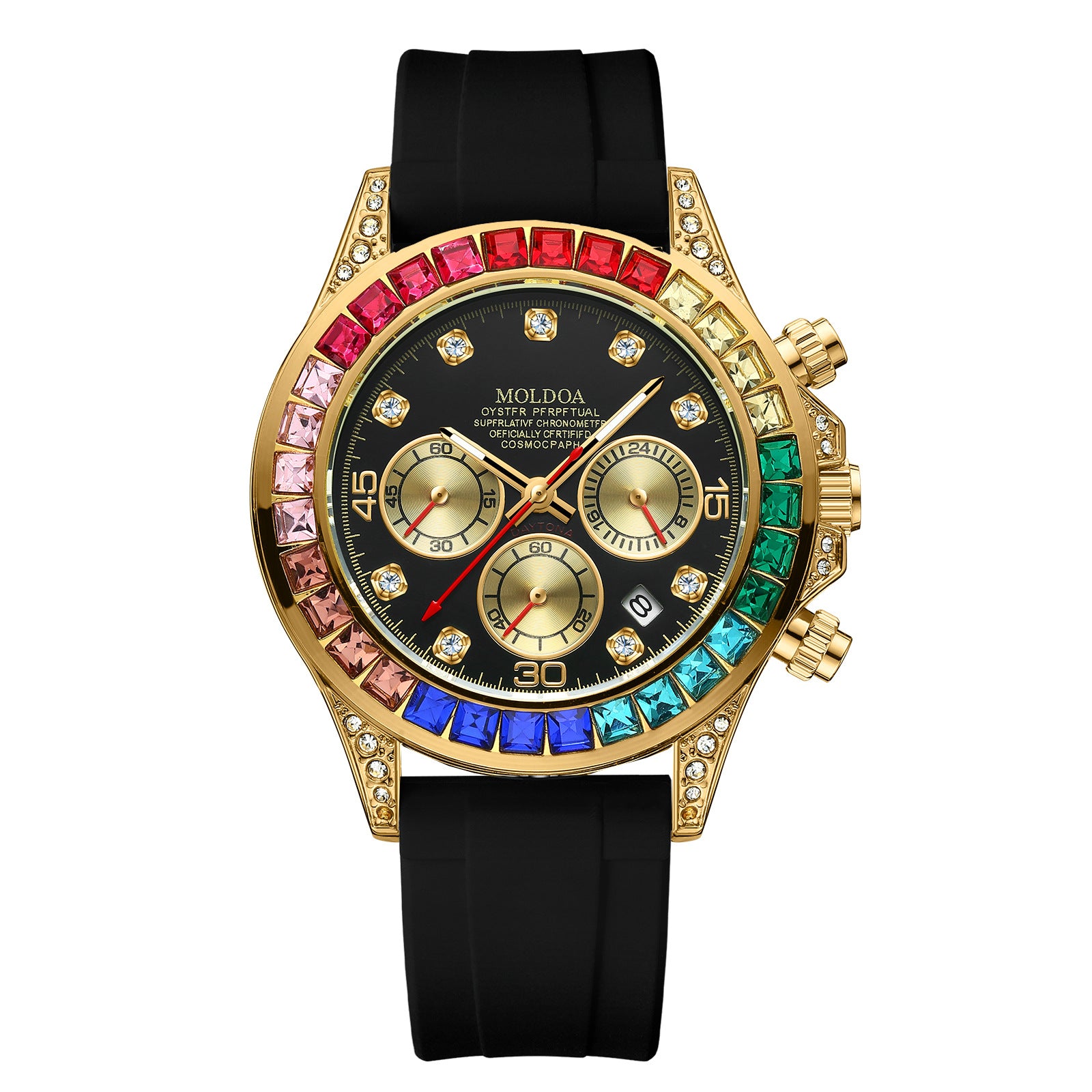 New Product Rainbow Di Same Style Watch Men's Three-Eye Six-Pin Multi-Functional Business Quartz Watch
