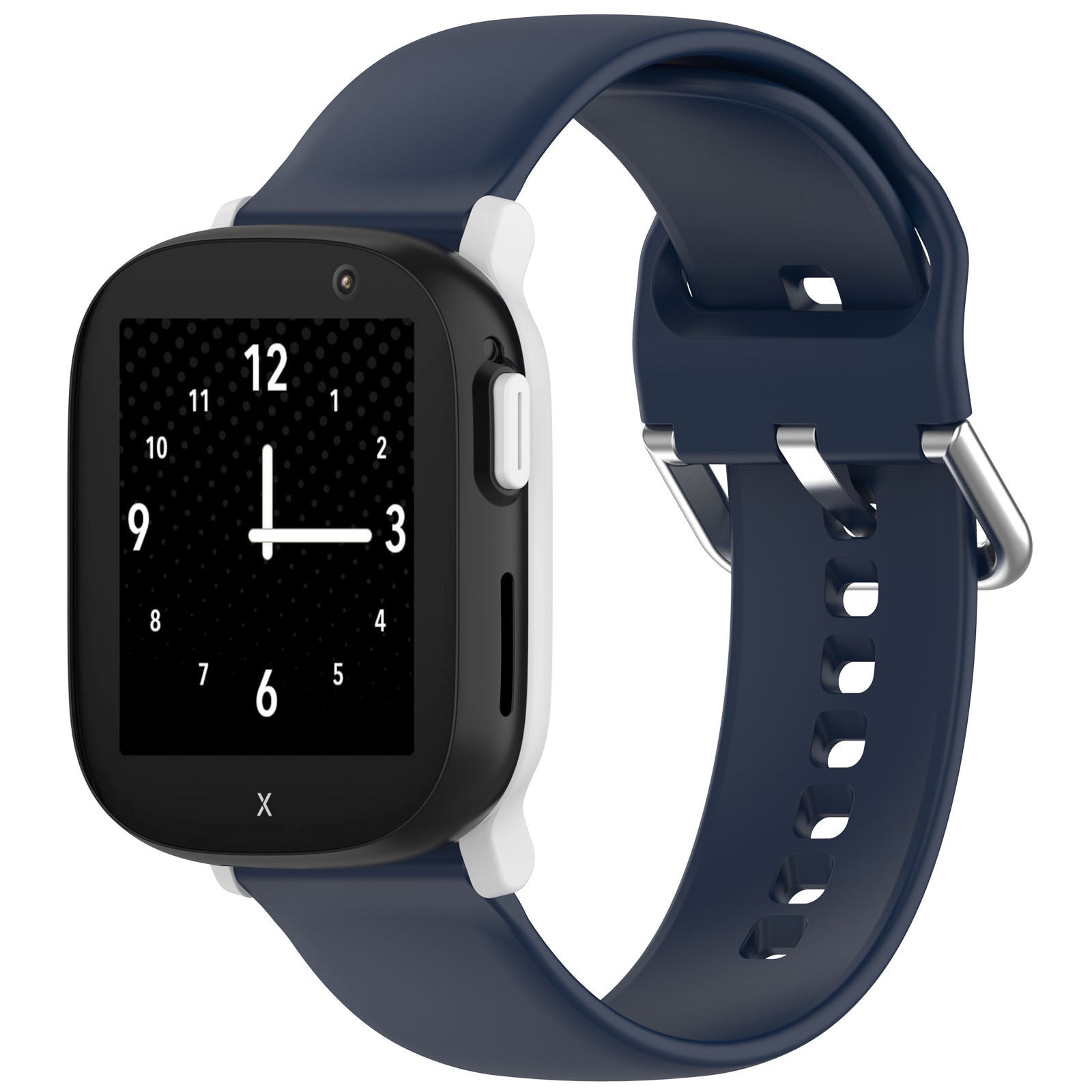 Suitable for Xplora X6 Play Children's Watch Silicone Strap Sports Wristband 20mm Silver Buckle