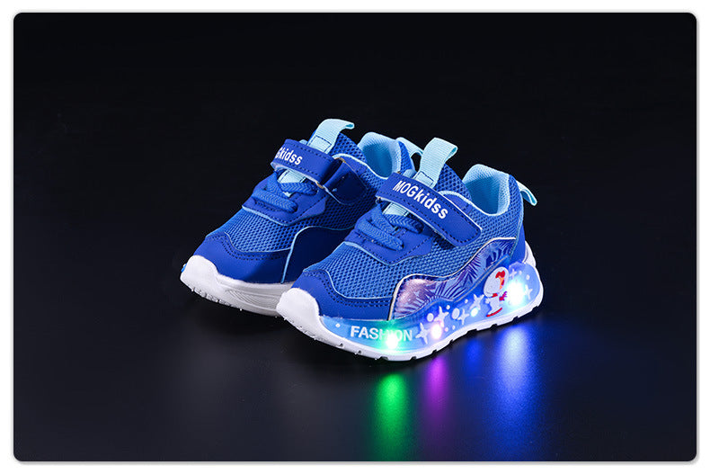 Light-Up Spring & Fall Mesh Comfortable and Lightweight Casual Light-Up Shoes for Small and Medium-Sized Children