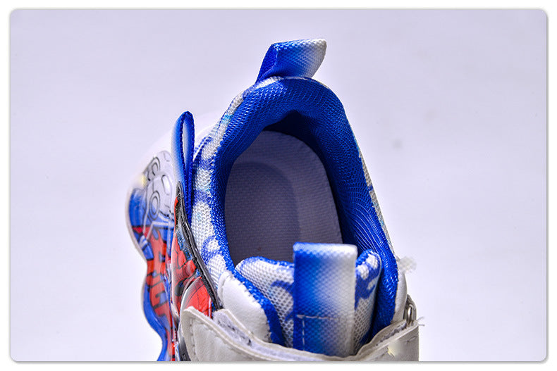 Boys' sneaker 2025 Spring and Summer Breathable Children's Mesh Lights Running Shoes Little Boy's Cartoon Luminous Children's Shoes Trendy