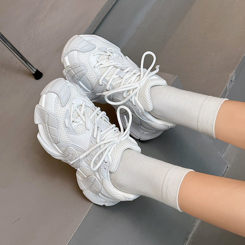 Thick-Soled Platform Running Breathable Casual Sports Versatile Shoes Women's & men's New Autumn Running Shoes