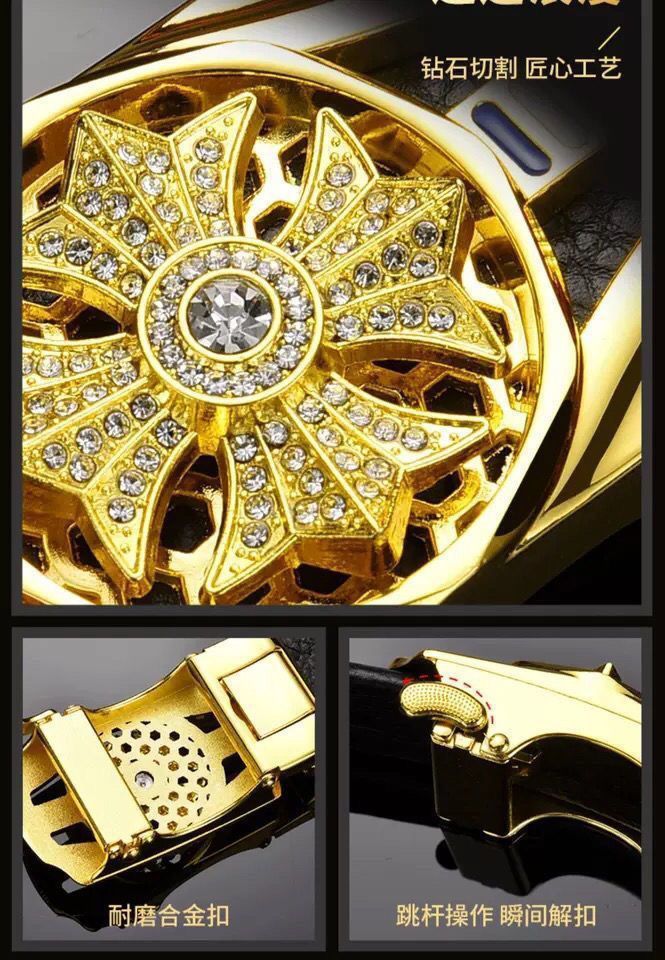 men's belt automatic buckle trembles fast hand explosion casual Joker simple fashion wholesale generation hair