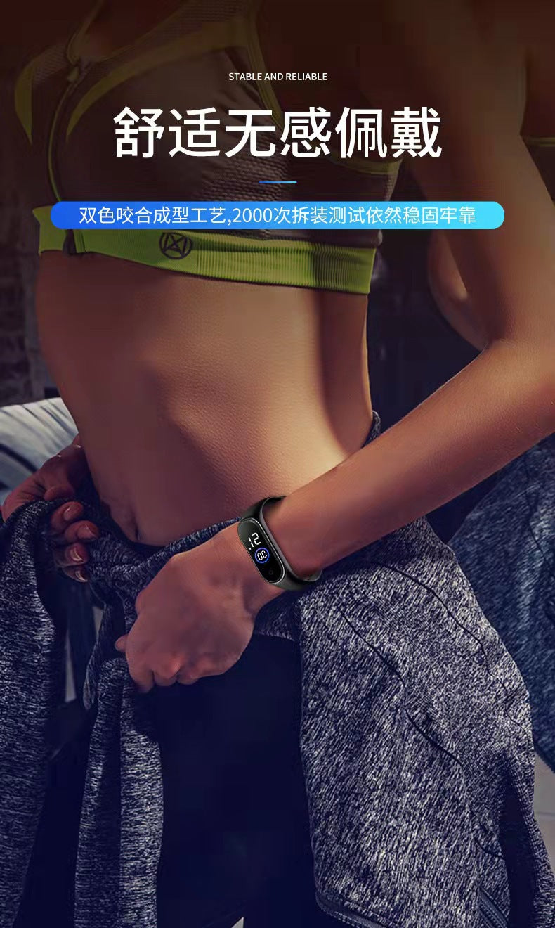 New Led Digital Watch Bracelet M4 Waterproof Fashion Digital Sports Model Kidsren's Student Led Digital Watch Manufacturer