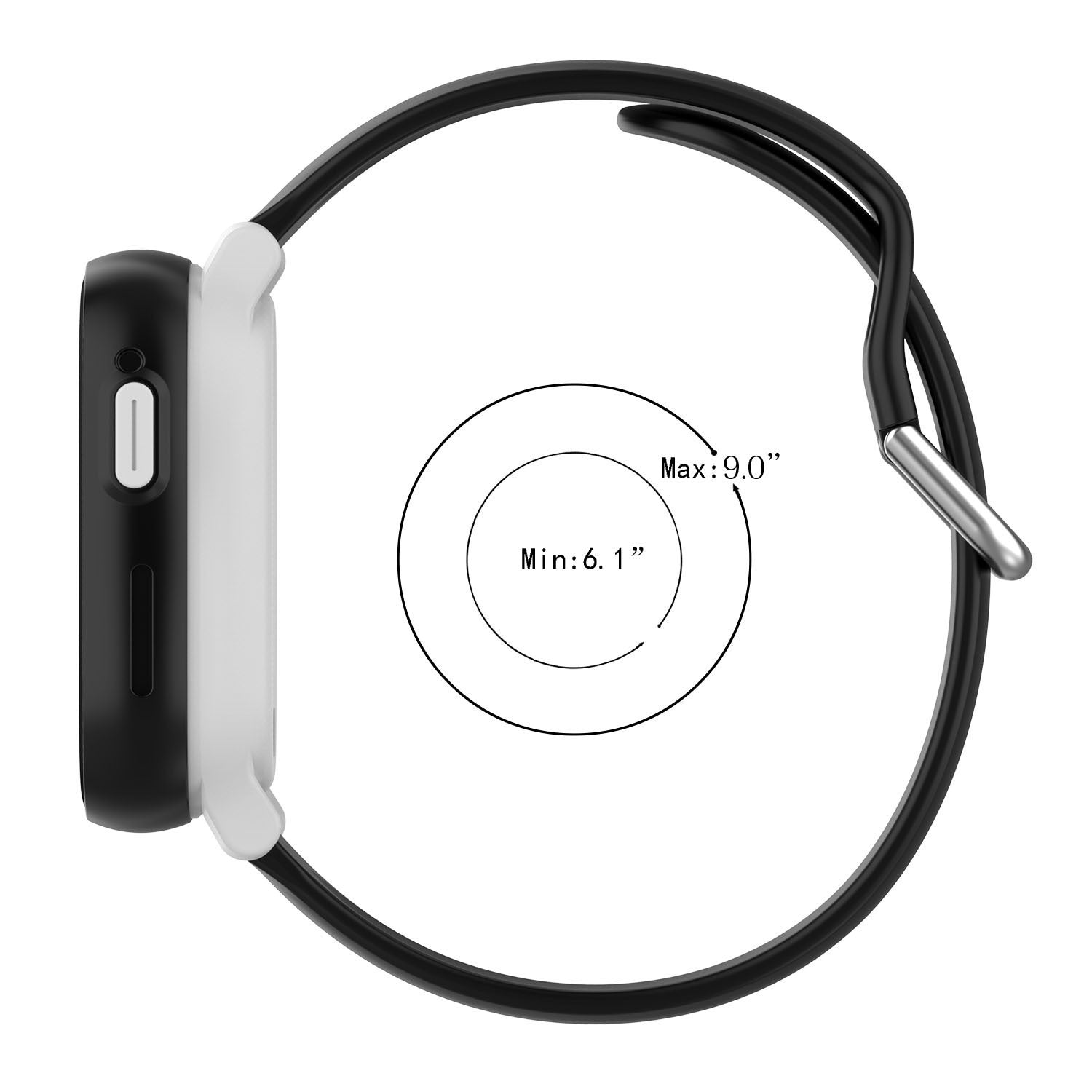 Suitable for Xplora X6 Play Children's Watch Silicone Strap Sports Wristband 20mm Silver Buckle