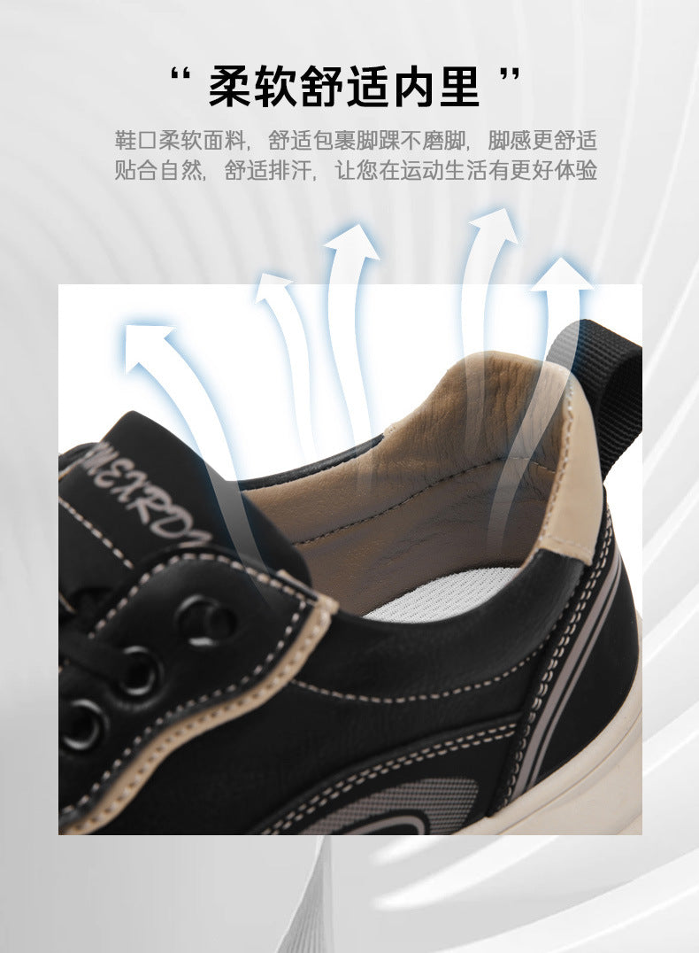 Paul Men's Shoes 2025 New Autumn and Winter Leather Work Men's Casual Shoes Lightweight Running Sports Torre Trendy Shoes