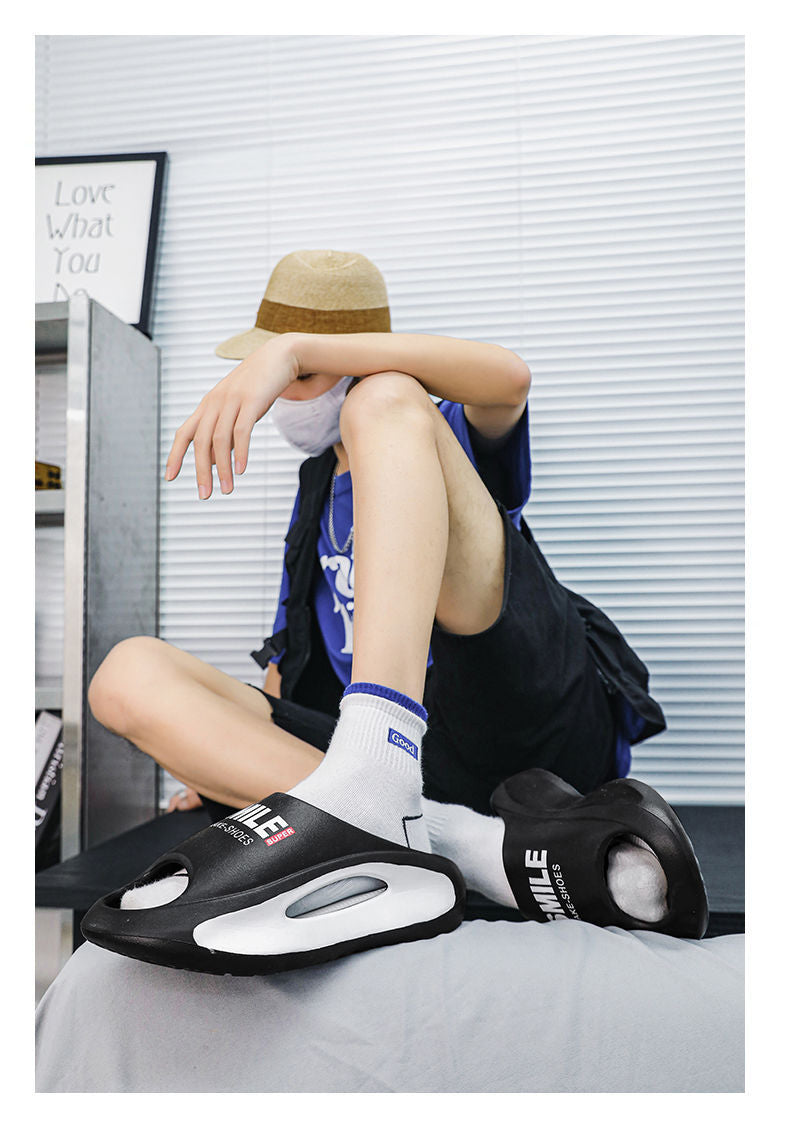 New Eva Slippers for Men, Thick-Soled, Non-Slip, Wear-Resistant Sandals  Comfortable Beach Shoes for Outdoor Wear