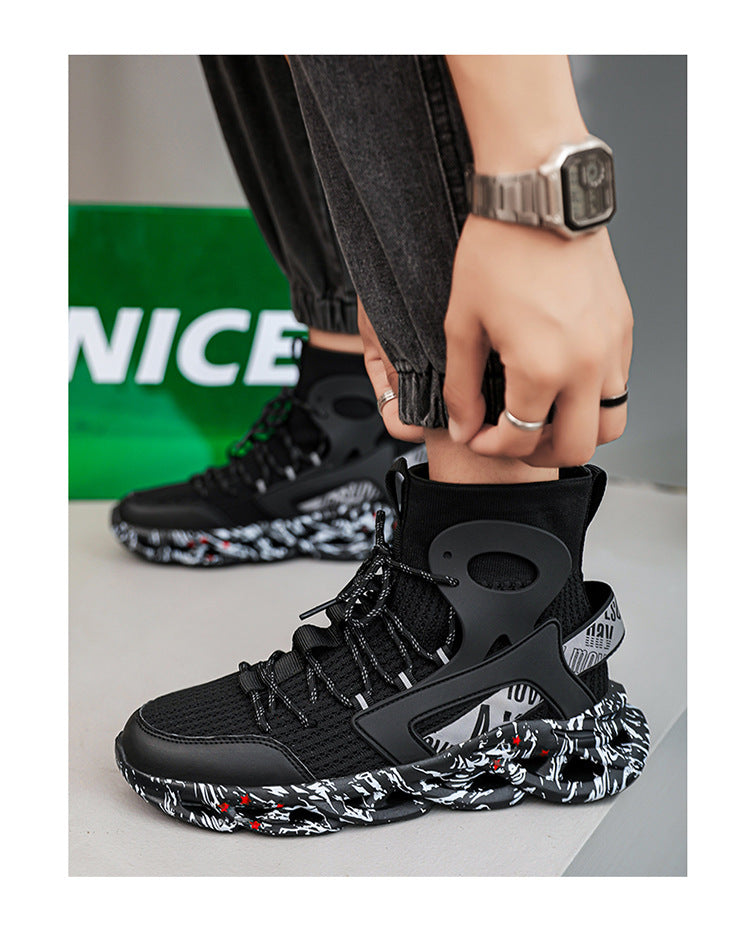plus size Men's Shoes Spring and Autumn New Soft Sole Sports Casual Mesh Running Shoes Lightweight 46 Cross-border Shoes Men's Trendy Shoes