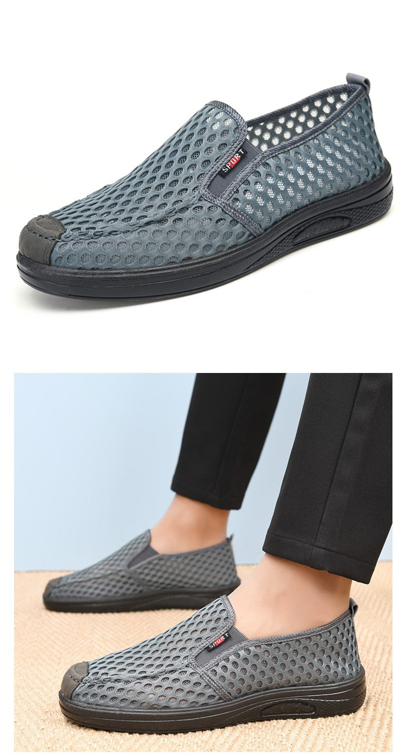 Mesh Shoes for Men, Summer, New Sandals for Men, Dad Shoes, Middle-Aged and Elderly Men's Mesh Shoes, Non-Slip, Anti-Odor, Soft Sole, Wear-Resistant Outer Wear