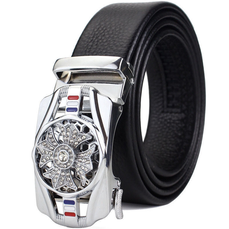 men's belt automatic buckle trembles fast hand explosion casual Joker simple fashion wholesale generation hair